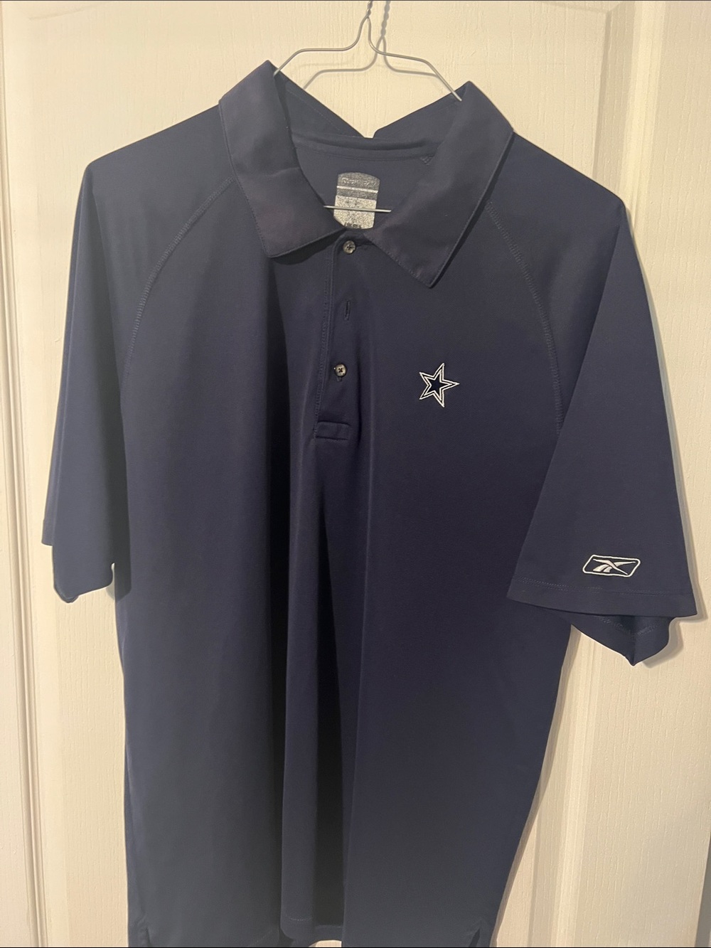 Reebok Men’s Dark Blue Polo with Star Chest Logo